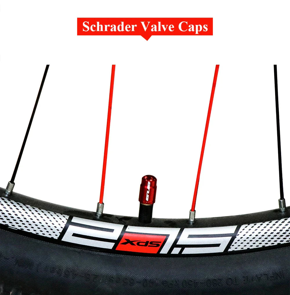 4pcs Aluminum Bike Tire Valve Caps – Ultralight MTB Road Mountain Schrader/Presta Tyre Protectors