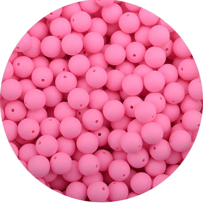 LOFCA Silicone Teething Beads - 20pcs 15mm Round Baby Chew Beads for DIY Teether Toys Infant Accessories