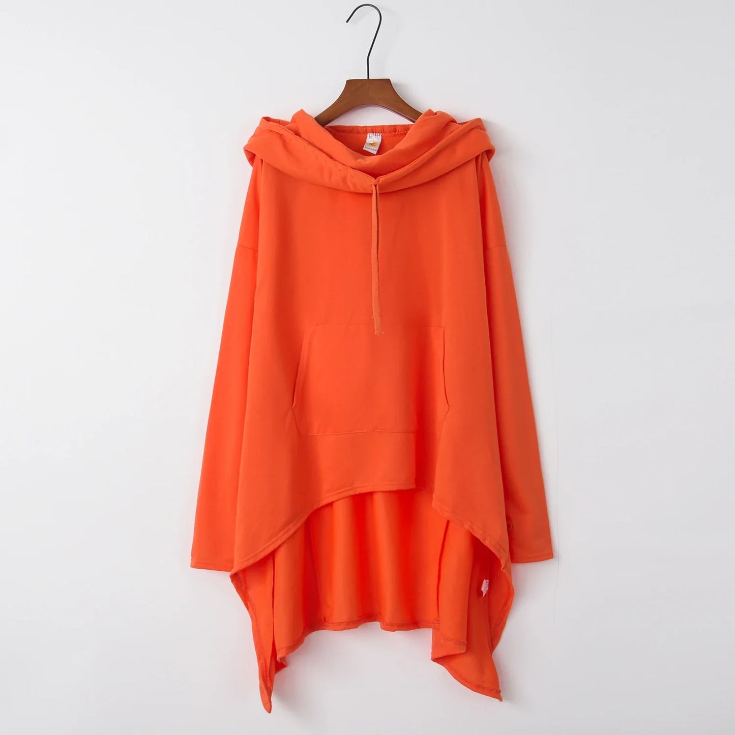 Fashion Trends European-Style Long Hoodie – New Solid Color Casual Pullover