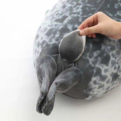 Angry Blob Seal Pillow – Chubby 3D Sea Lion Plush Stuffed Toy & Sleeping Throw Pillow for Kids & Girls