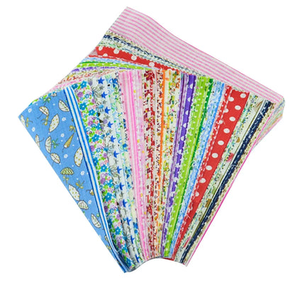 Ankara Patchwork Fabric Bundle - 50 Pieces 10x12cm Cotton Fabric for Sewing, Quilting & DIY Dolls