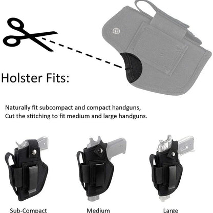Tactical Ambidextrous Gun Holster - IWB & OWB Concealed Carry Holster with Magazine Pouch