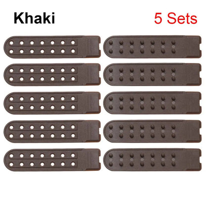 5-Set Snapback Strap Replacement - 7-Hole Adjustable Hat Repair Buckle for Baseball Caps