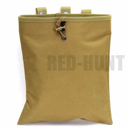 Tactical MOLLE Dump Pouch: Mag Recovery Bag for Magazine Recycling - Hunting Gear Holder with Drawstring Storage Pack