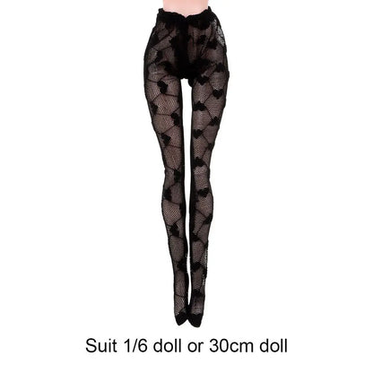 20 Styles 1/6 Doll Mini Fishnet Tights – Silk Stockings, Elastic Leggings, Panty Hose & Socks for 30cm Dolls