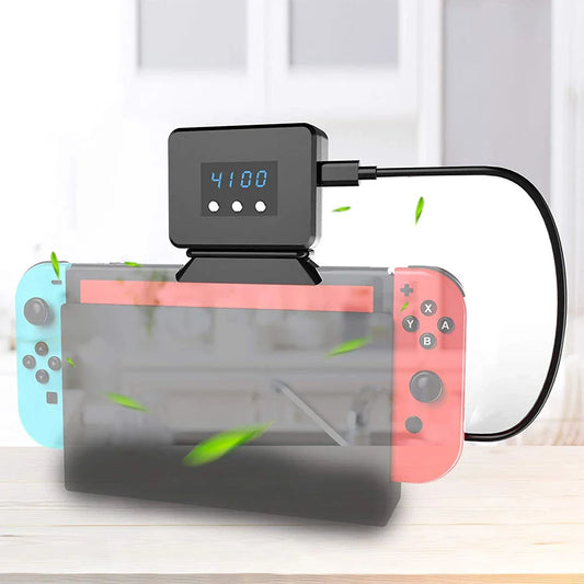 External Cooling Fan for Nintendo Switch – Turbo Pump Radiator Base with LED Display for Switch Docking Station