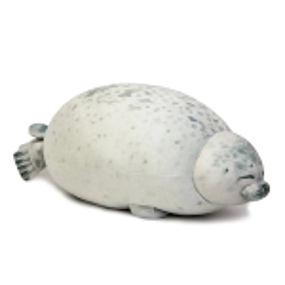 Angry Blob Seal Pillow – Chubby 3D Sea Lion Plush Stuffed Toy & Sleeping Throw Pillow for Kids & Girls