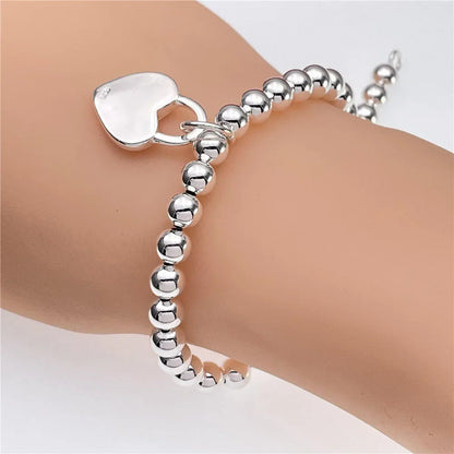 Hot Sale 925 Sterling Silver Solid Chain Bracelet — Charm Fashion Jewelry for Women & Men, Party, Wedding Gift