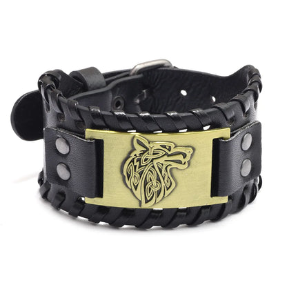 Trendy Viking Bracelet – Nordic Rune Compass & God Bird Charm Leather Woven Jewelry for Men, Fashion Accessory & Party Gift