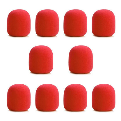 10pcs Thick Microphone Foam Covers - Professional Windscreen Sponge Caps for Studio Mic Protection