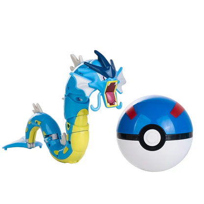 Genuine Pokémon Action Figures Set with Original Box – Pikachu, Charizard, Greninja, Pokéball Deformation Model Toys Gift