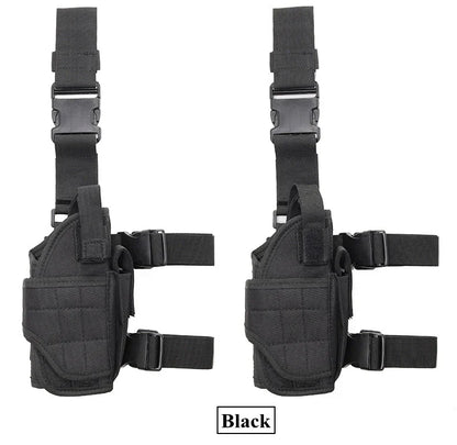 Universal Drop Leg Gun Holster - Right-Handed Tactical Thigh Pistol Bag & Pouch for All Handguns