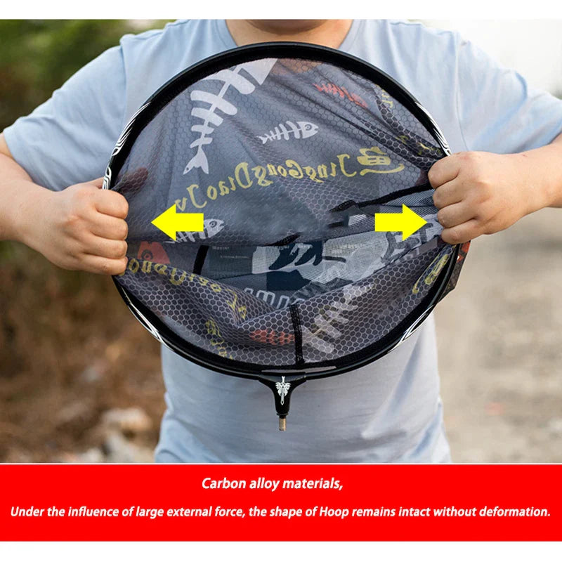 Carbon Fiber Anti-Hook Fishing Net Head – Ultra-Light Titanium Alloy Deepening Net Tool Accessory