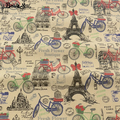 African Ankara Cotton Fabric - Map of the World Print Sewing, Tablecloth, Pillow, Bag & Curtain Material