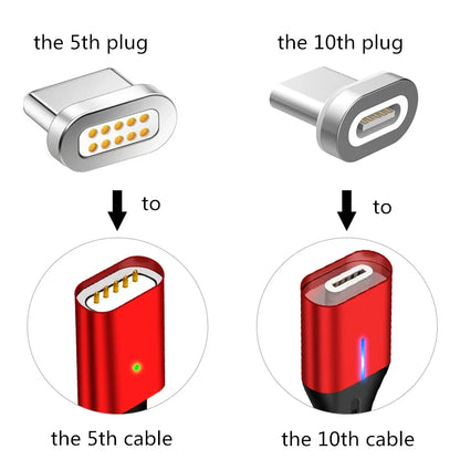 10th Gen Magnetic Charging Adapter - Fast Charge Plug for iPhone, Samsung, Huawei & Xiaomi Devices