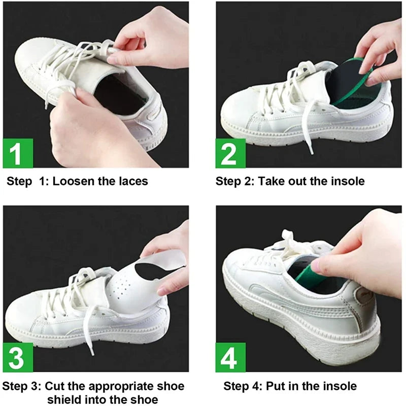 Shoe Crease Protector - Lightweight Toe Cap Shield for Sneaker Anti-Crease & Bend Protection