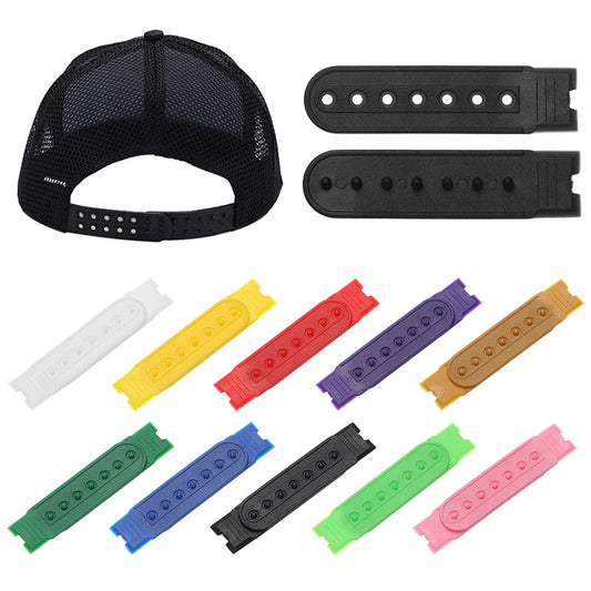 5 Sets Snapback Strap Replacement – 7-Hole Colorful Hat Repair Fastener Buckle Clip Extender for Baseball Caps