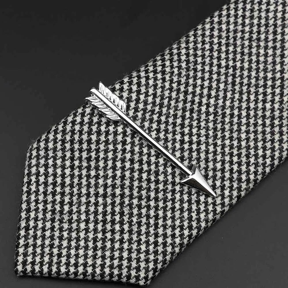 Men’s Stainless Steel Tie Clip - Car Airplane Fork Spoon Shape Necktie Pin Gift Accessory