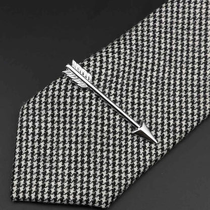 Men’s Stainless Steel Tie Clip - Car Airplane Fork Spoon Shape Necktie Pin Gift Accessory