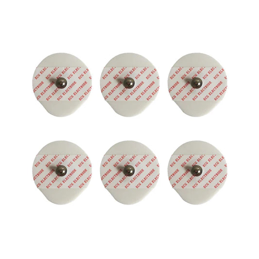 50-Pack Disposable ECG Electrodes — 43×46mm Non-Woven Medical Electrode Pads for EKG Accessories