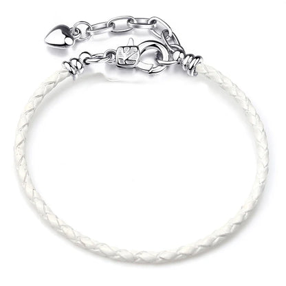 BAOPON 9-Color Leather Charm Bracelet - DIY Chain Jewelry Gift for Women & Girls