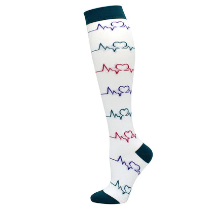 Compression Support Socks for Men & Women – Running Nursing Stockings for Edema, Varicose Veins & Blood Circulation Sports Wear