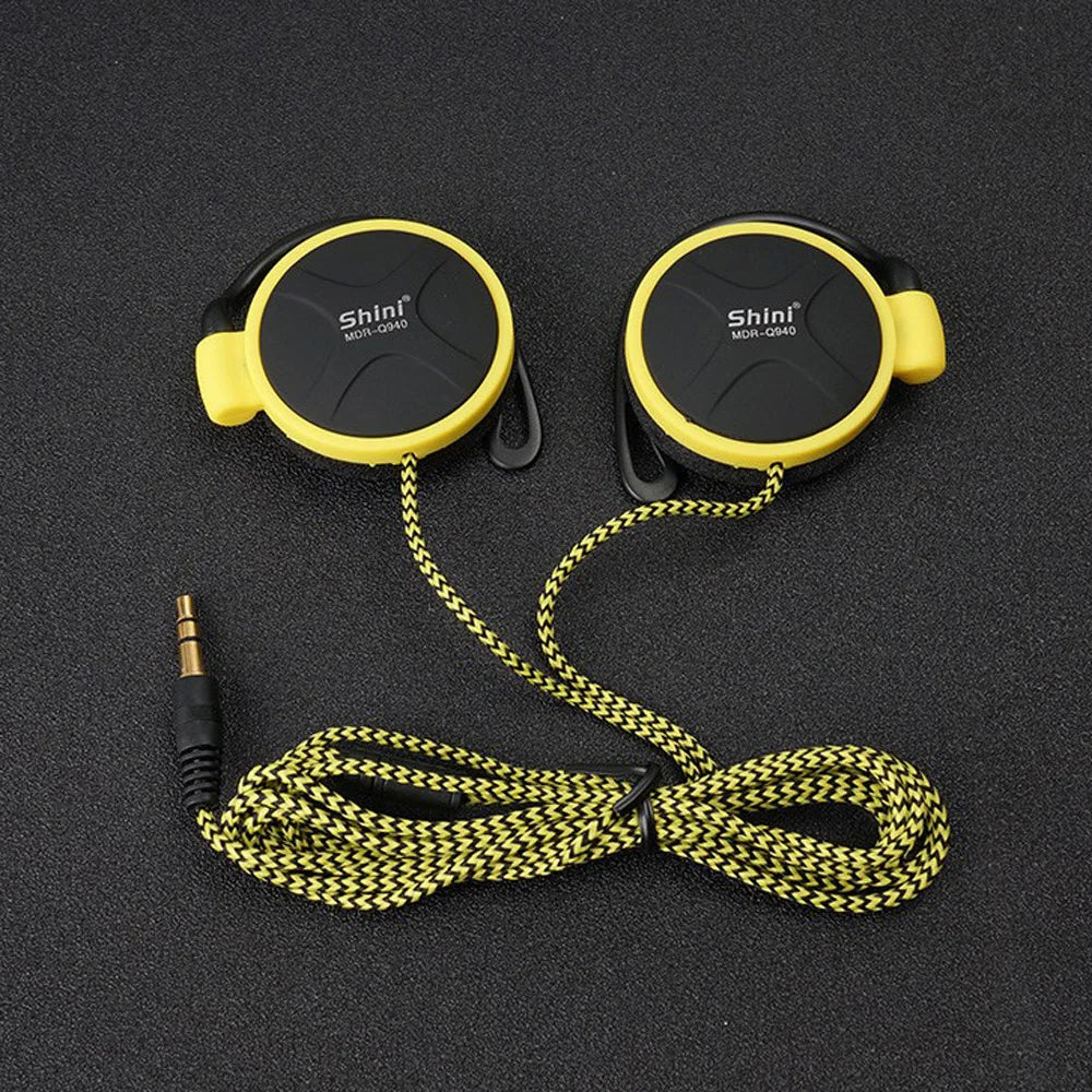 SHINI Q940 Original 3.5mm Headphones - Stereo Bass Music Earphones, HiFi, Heavy Bass, Noise Cancelling, EarHook Design, Compatible with Xiaomi