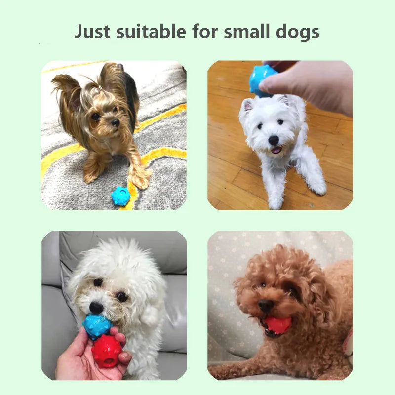 CAITEC Mini Squeaky Dog Ball - Soft Floating Fetch Toy For Small Dogs Tossing And Chasing Play