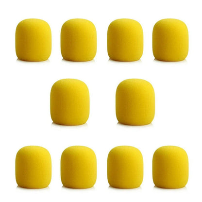 10pcs Thick Microphone Foam Covers - Professional Windscreen Sponge Caps for Studio Mic Protection