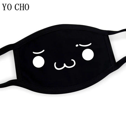 YO CHO Unisex Cotton Dust Mouth Mask – Anime Cartoon Respirator, Warm Mouth Muffle, Perfect Birthday Party Gift