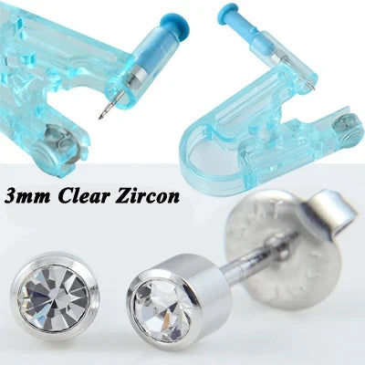 Disposable Sterile Ear Piercing Kit - Safe No Pain Tragus Piercing Gun Tool for Baby and Adult Ear Piercing