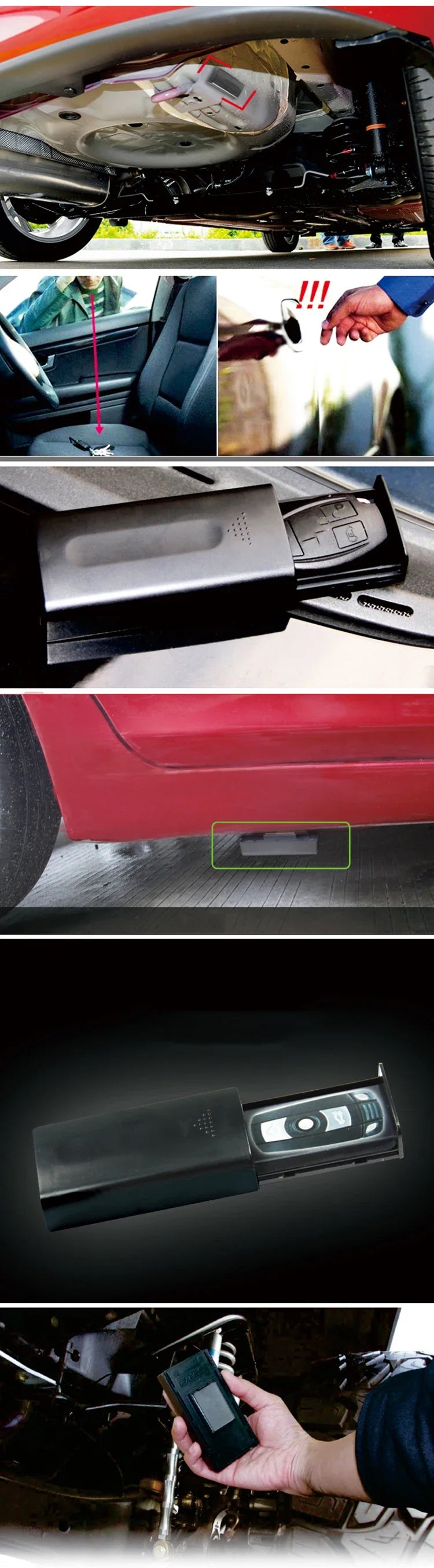NewCreative Magnetic Black Safe Box — Hidden Key Storage for Home, Office, Car, Truck, and Caravan