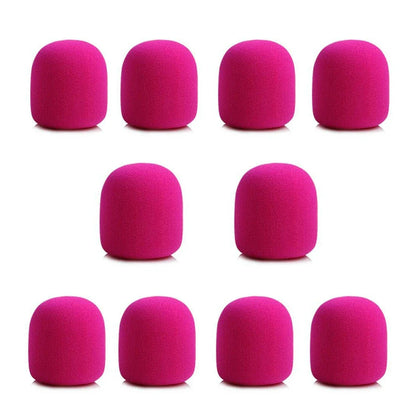 10pcs Thick Microphone Foam Covers - Professional Windscreen Sponge Caps for Studio Mic Protection