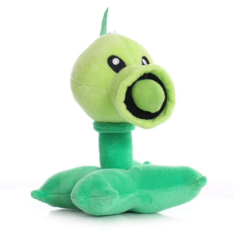 20cm Plants vs Zombies Plush Toys Set Peashooter Snow Pea Repeater Threepeater Gatling Pea Cartoon Game Stuffed Animals Pendants Kids Gift Plushies