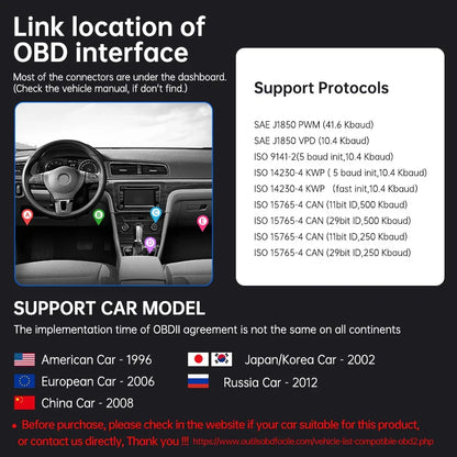 KUULAA ELM327 V1.5 OBD2 Scanner – Bluetooth 4.0 Car Diagnostic Tool for iOS, Android, and PC, ELM 327 OBDII Reader