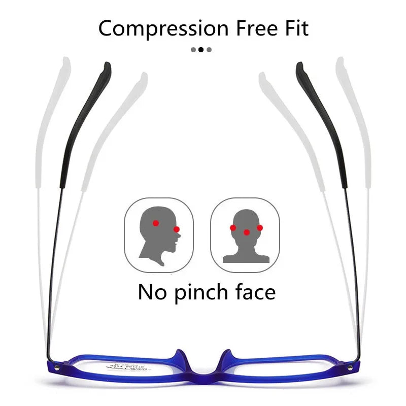 Ultralight Anti Blue Light Reading Glasses - Photochromic Titanium Alloy Frame Hyperopia Readers for Men & Women