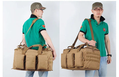 55L Tactical Duffel Bag – Large Hiking, Travel & Camping Backpack for Men, Gym and Weekend Trips