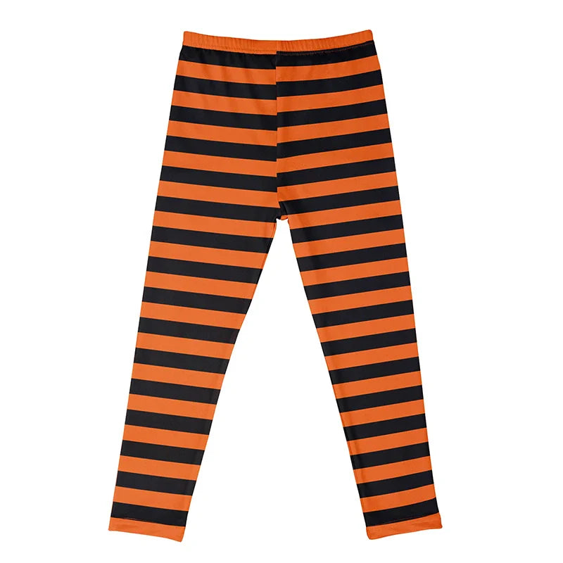 Kids Girls Cartoon Print Leggings – Soft Milk Silk Casual Stretch Sports Pants for Baby Girls Comfortable Trousers 4–12Y
