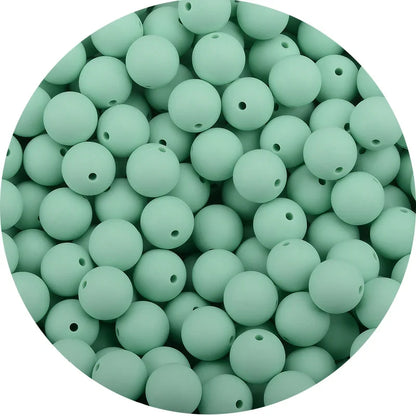 LOFCA Silicone Teething Beads - 20pcs 15mm Round Baby Chew Beads for DIY Teether Toys Infant Accessories