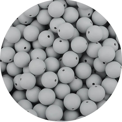 LOFCA Silicone Teething Beads - 20pcs 15mm Round Baby Chew Beads for DIY Teether Toys Infant Accessories