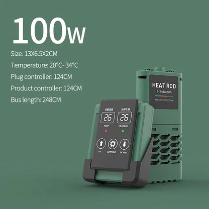 New Aquarium Submersible Heater – LCD Display, Adjustable Water Heating Rod, Auto Constant Temperature