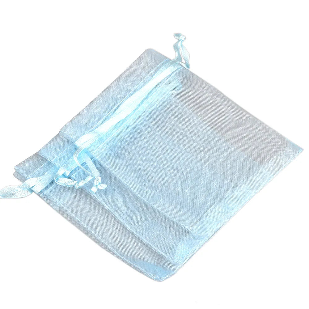 Organza Gift Bags - 50/100pcs Drawstring Jewelry Pouches 24 Colors for Wedding Christmas Candy Gift Packaging