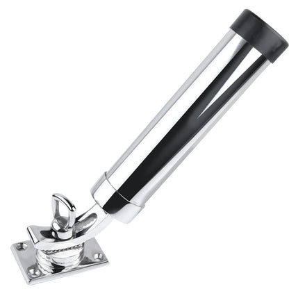 316 Stainless Steel Fishing Rod Holder - Adjustable Deck Mount Yacht Rod Pod for Boats