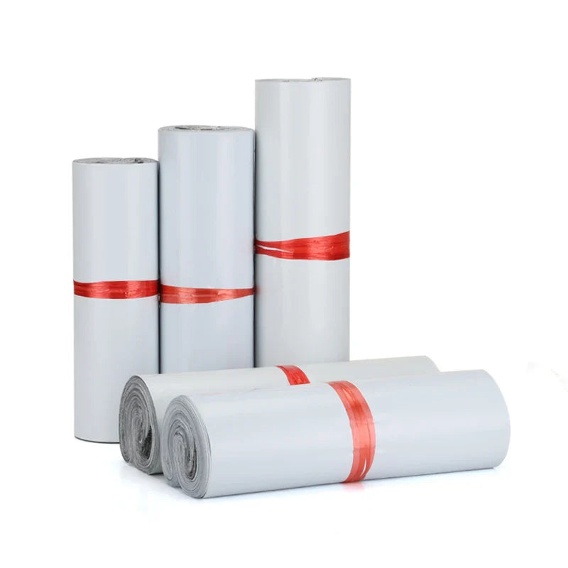 50PCS White Courier Bags – Self-Adhesive Plastic Mailing & Shipping Envelopes