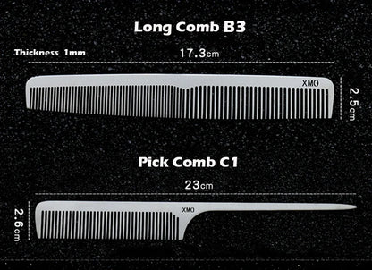 Brainbow Titanium Steel Hair Comb – Professional Anti-Static Salon Hairdressing Brush for Men