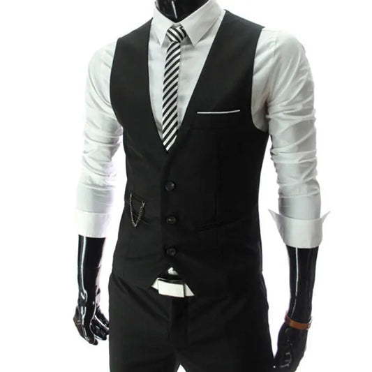 Men’s Slim Fit Vest – Sleeveless Casual & Formal Suit Waistcoat, M-7XL