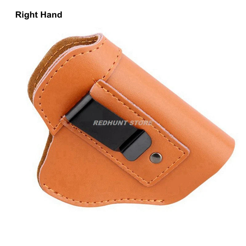 Tactical Leather Holster – IWB Concealed Carry Airsoft Gun Holster for Glock 17/19/43, Sig P365, PX4 & M9 9mm Hunting Accessory