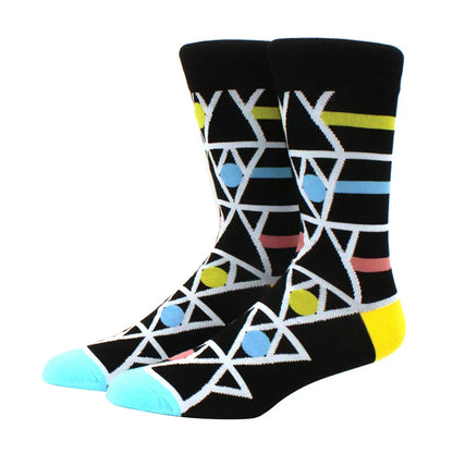 Funny Cartoon Fashion Cotton Socks – Hip Hop Skateboard Style Socks for Men & Women, Beer, Pizza, Astronaut & Pineapple Print Casual Wear Socks