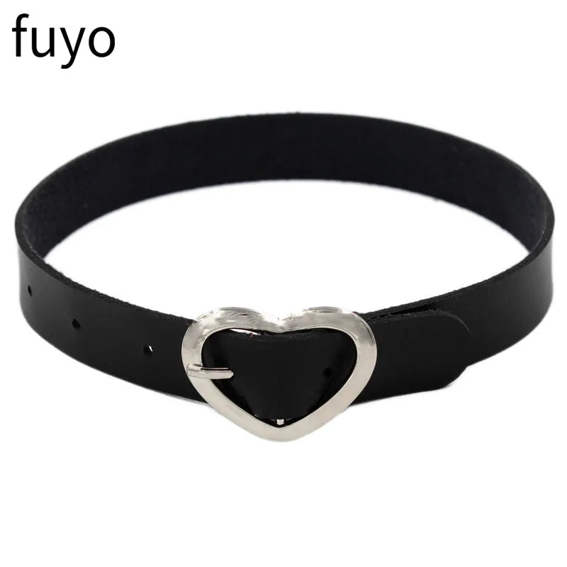 New Spike Choker Necklace – Punk Faux Leather Collar with Big Rivets, Studded Goth Style for Women & Men