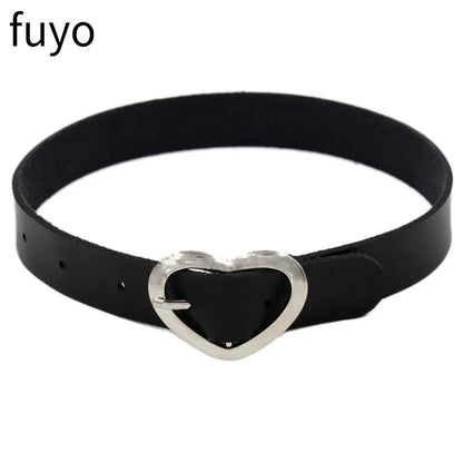 New Spike Choker Necklace – Punk Faux Leather Collar with Big Rivets, Studded Goth Style for Women & Men